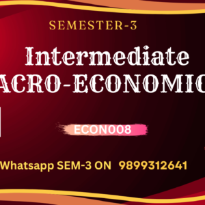 INTERMEDIATE MACRO ECONOMIC-I