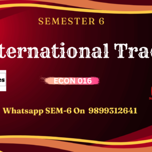 International Trade (ECON016)