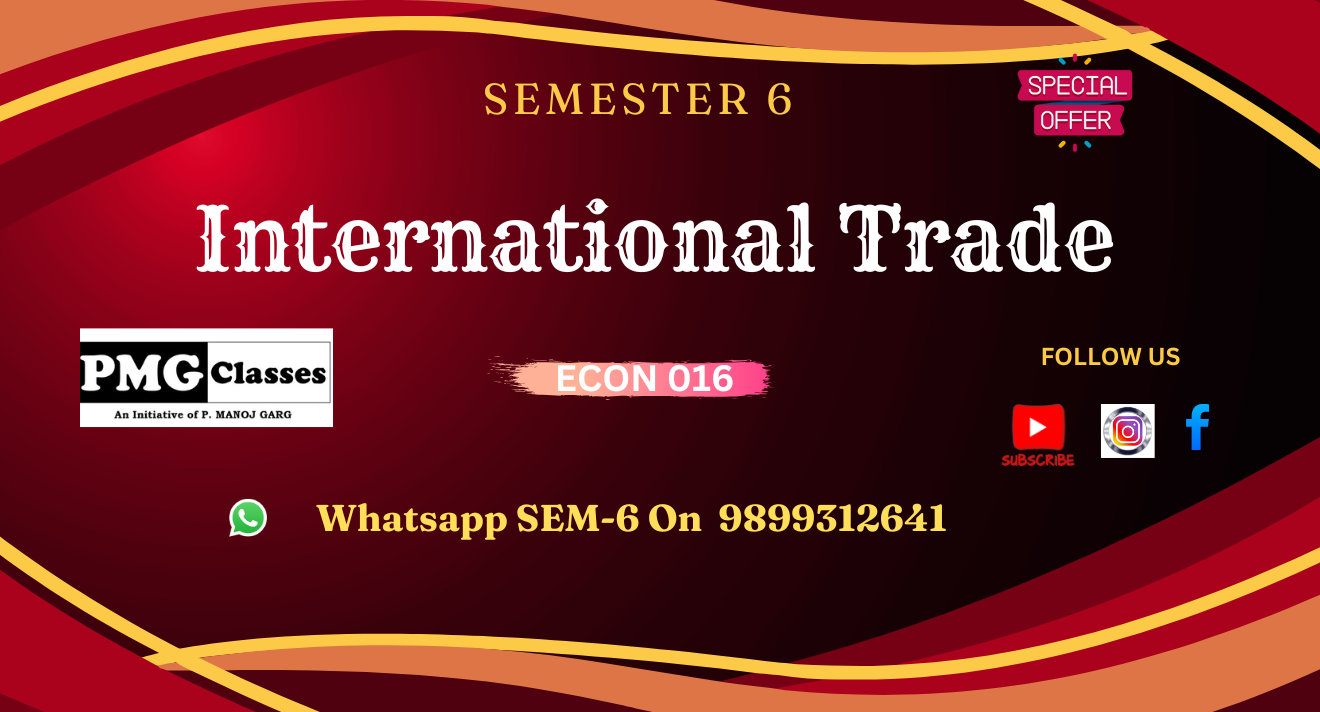 International Trade (ECON016)