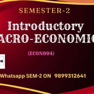 INTRODUCTORY MACRO-ECONOMICS-I